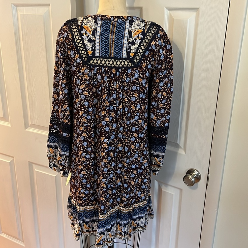 Sundance Simona Boho Floral Print Peasant Dress Size Medium - Picture 4 of 4